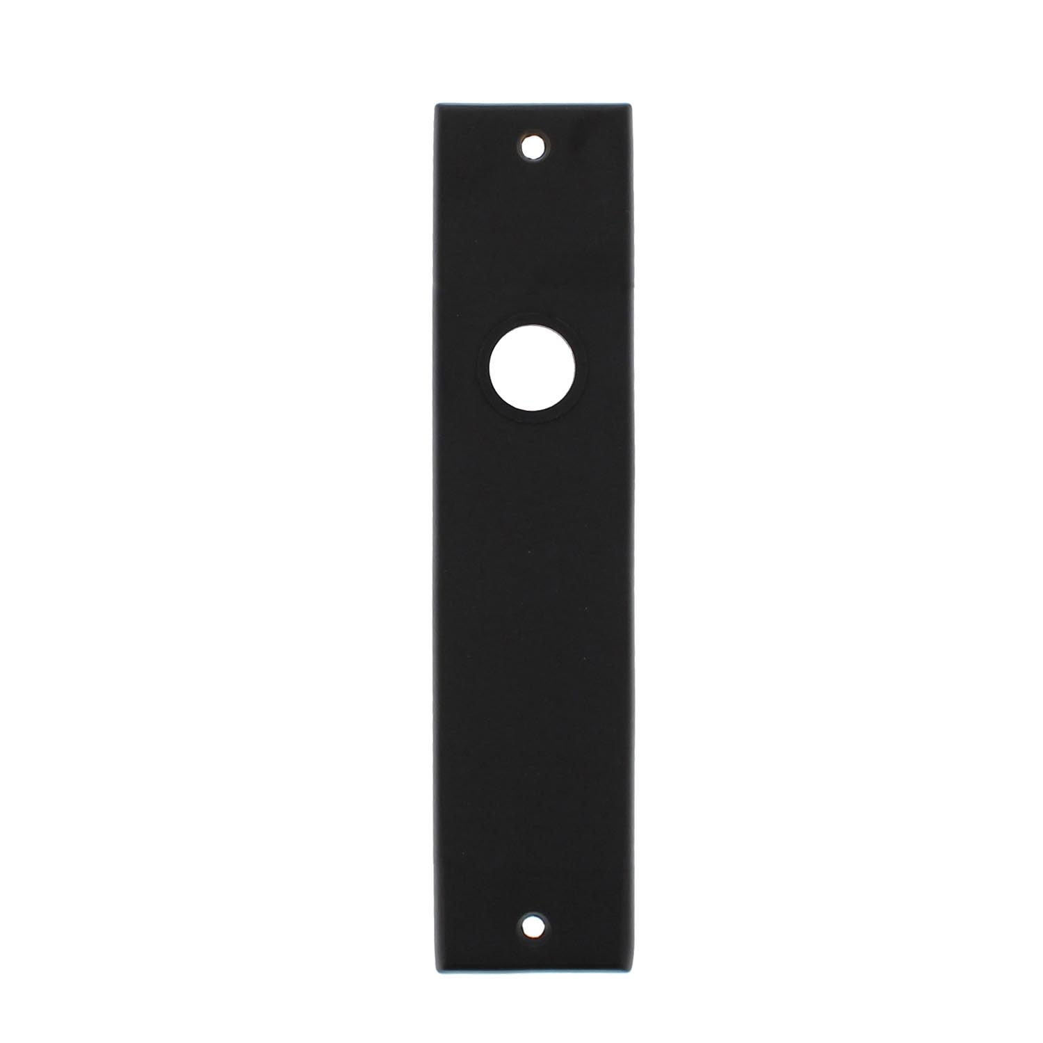 na school Hoes Respect Intersteel - stijlvol deurbeslag - Kortschild rechthoekig blind mat zwart  (0023.256811)